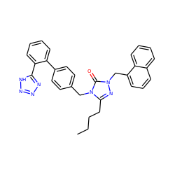 CCCCc1nn(Cc2cccc3ccccc23)c(=O)n1Cc1ccc(-c2ccccc2-c2nnn[nH]2)cc1 ZINC000013832706