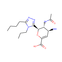 CCCCc1nnc([C@@H]2OC(C(=O)O)=C[C@H](N)[C@H]2NC(C)=O)n1CCC ZINC000026293754