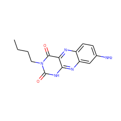 CCCCn1c(=O)[nH]c2nc3cc(N)ccc3nc2c1=O ZINC000018039667