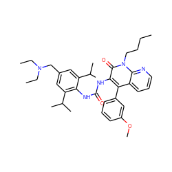 CCCCn1c(=O)c(NC(=O)Nc2c(C(C)C)cc(CN(CC)CC)cc2C(C)C)c(-c2cccc(OC)c2)c2cccnc21 ZINC000028564869