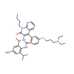 CCCCn1c(=O)c(NC(=O)Nc2c(C(C)C)cc(N)cc2C(C)C)c(-c2cccc(OCCCN(CC)CC)c2)c2cccnc21 ZINC000028565292