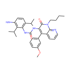 CCCCn1c(=O)c(NC(=O)Nc2c(C(C)C)ccc(N)c2C(C)C)c(-c2cccc(OC)c2)c2cccnc21 ZINC000028565129