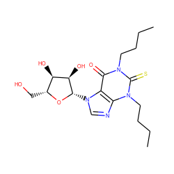 CCCCn1c(=O)c2c(ncn2[C@@H]2O[C@H](CO)[C@@H](O)[C@H]2O)n(CCCC)c1=S ZINC000012405728