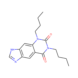 CCCCn1c(=O)c2cc3nc[nH]c3cc2n(CCCC)c1=O ZINC000026378898