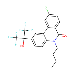 CCCCn1c(=O)c2ccc(Cl)cc2c2cc(C(O)(C(F)(F)F)C(F)(F)F)ccc21 ZINC000169337115