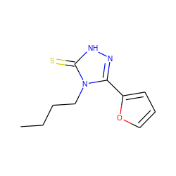 CCCCn1c(-c2ccco2)n[nH]c1=S ZINC000005898049