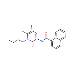 CCCCn1c(C)c(C)cc(NC(=O)c2cccc3ccccc23)c1=O ZINC000095604463