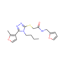 CCCCn1c(SCC(=O)NCc2ccco2)nnc1-c1ccoc1C ZINC000004373226