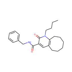 CCCCn1c2c(cc(C(=O)NCc3ccccc3)c1=O)CCCCCC2 ZINC000001553379