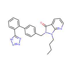 CCCCn1c2ncccc2c(=O)n1Cc1ccc(-c2ccccc2-c2nnn[nH]2)cc1 ZINC000029050961