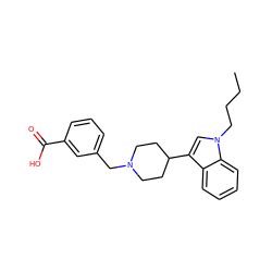 CCCCn1cc(C2CCN(Cc3cccc(C(=O)O)c3)CC2)c2ccccc21 ZINC000028366759