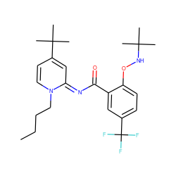 CCCCn1ccc(C(C)(C)C)c/c1=N\C(=O)c1cc(C(F)(F)F)ccc1ONC(C)(C)C ZINC000113477360