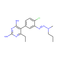 CCCN(C)/N=N/c1cc(-c2c(N)nc(N)nc2CC)ccc1Cl ZINC000018209573