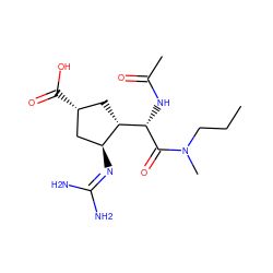 CCCN(C)C(=O)[C@@H](NC(C)=O)[C@H]1C[C@@H](C(=O)O)C[C@@H]1N=C(N)N ZINC000013560214