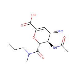 CCCN(C)C(=O)[C@@H]1OC(C(=O)O)=C[C@H](N)[C@H]1NC(C)=O ZINC000013778727