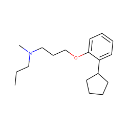 CCCN(C)CCCOc1ccccc1C1CCCC1 ZINC000013776474