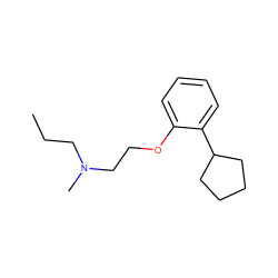 CCCN(C)CCOc1ccccc1C1CCCC1 ZINC000013776476