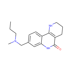 CCCN(C)Cc1ccc2c3c(c(=O)[nH]c2c1)CCCN3 ZINC000118734287