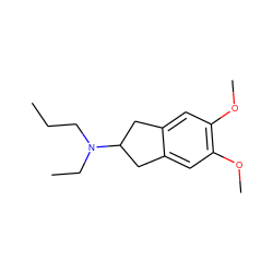 CCCN(CC)C1Cc2cc(OC)c(OC)cc2C1 ZINC000013471376