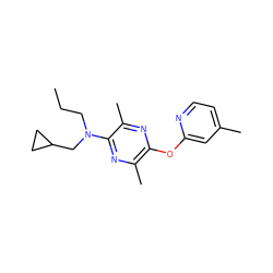 CCCN(CC1CC1)c1nc(C)c(Oc2cc(C)ccn2)nc1C ZINC000028956146