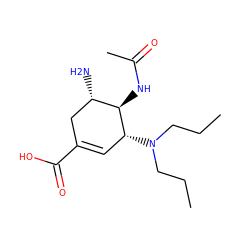 CCCN(CCC)[C@@H]1C=C(C(=O)O)C[C@H](N)[C@H]1NC(C)=O ZINC000014944910