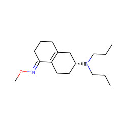 CCCN(CCC)[C@@H]1CCC2=C(CCC/C2=N\OC)C1 ZINC000003973026