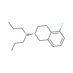 CCCN(CCC)[C@@H]1CCc2c(F)cccc2C1 ZINC000013759323