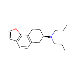 CCCN(CCC)[C@@H]1CCc2c(ccc3ccoc23)C1 ZINC000003808543