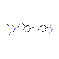 CCCN(CCC)[C@@H]1CCc2cc(CCc3ccc(/C(C)=N\O)cc3)ccc2C1 ZINC000027331453