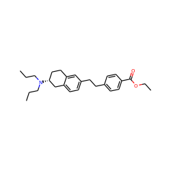 CCCN(CCC)[C@@H]1CCc2cc(CCc3ccc(C(=O)OCC)cc3)ccc2C1 ZINC000027327207