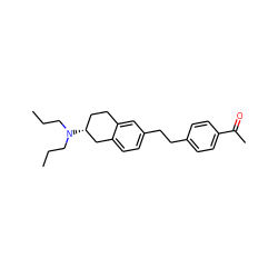 CCCN(CCC)[C@@H]1CCc2cc(CCc3ccc(C(C)=O)cc3)ccc2C1 ZINC000027332378