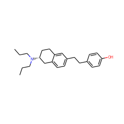 CCCN(CCC)[C@@H]1CCc2cc(CCc3ccc(O)cc3)ccc2C1 ZINC000027330969