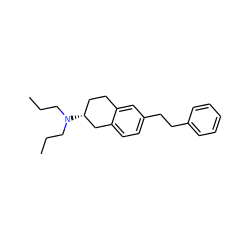 CCCN(CCC)[C@@H]1CCc2cc(CCc3ccccc3)ccc2C1 ZINC000027331123