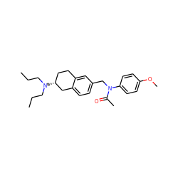 CCCN(CCC)[C@@H]1CCc2cc(CN(C(C)=O)c3ccc(OC)cc3)ccc2C1 ZINC000027329030