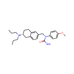 CCCN(CCC)[C@@H]1CCc2cc(CN(C(N)=O)c3ccc(OC)cc3)ccc2C1 ZINC000027329668