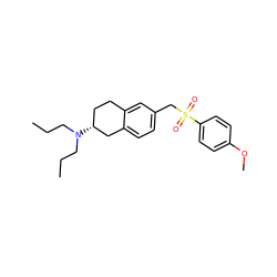 CCCN(CCC)[C@@H]1CCc2cc(CS(=O)(=O)c3ccc(OC)cc3)ccc2C1 ZINC000003824084