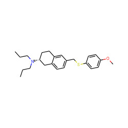 CCCN(CCC)[C@@H]1CCc2cc(CSc3ccc(OC)cc3)ccc2C1 ZINC000027328379