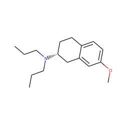 CCCN(CCC)[C@@H]1CCc2ccc(OC)cc2C1 ZINC000013759802