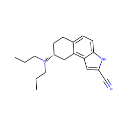 CCCN(CCC)[C@@H]1CCc2ccc3[nH]c(C#N)cc3c2C1 ZINC000003792458