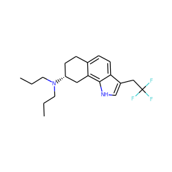 CCCN(CCC)[C@@H]1CCc2ccc3c(CC(F)(F)F)c[nH]c3c2C1 ZINC000013738702