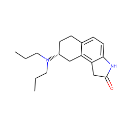 CCCN(CCC)[C@@H]1CCc2ccc3c(c2C1)CC(=O)N3 ZINC000013741716