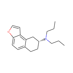 CCCN(CCC)[C@@H]1CCc2ccc3occc3c2C1 ZINC000026664520