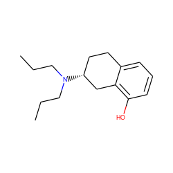CCCN(CCC)[C@@H]1CCc2cccc(O)c2C1 ZINC000003870312
