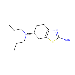 CCCN(CCC)[C@@H]1CCc2nc(N)sc2C1 ZINC000013742643