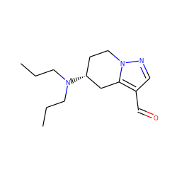 CCCN(CCC)[C@@H]1CCn2ncc(C=O)c2C1 ZINC000013672682