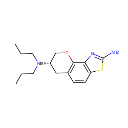 CCCN(CCC)[C@@H]1COc2c(ccc3sc(N)nc23)C1 ZINC000013813247