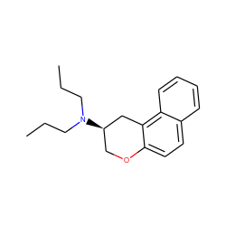 CCCN(CCC)[C@@H]1COc2ccc3ccccc3c2C1 ZINC000013737128