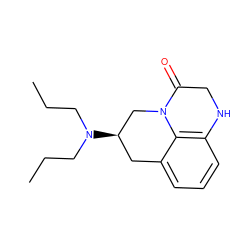 CCCN(CCC)[C@@H]1Cc2cccc3c2N(C1)C(=O)CN3 ZINC000003788025