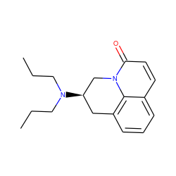 CCCN(CCC)[C@@H]1Cc2cccc3ccc(=O)n(c23)C1 ZINC000013452286