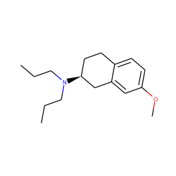 CCCN(CCC)[C@H]1CCc2ccc(OC)cc2C1 ZINC000013759803